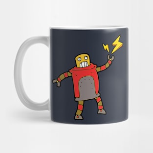 Red Robot Shooting Electricity Mug